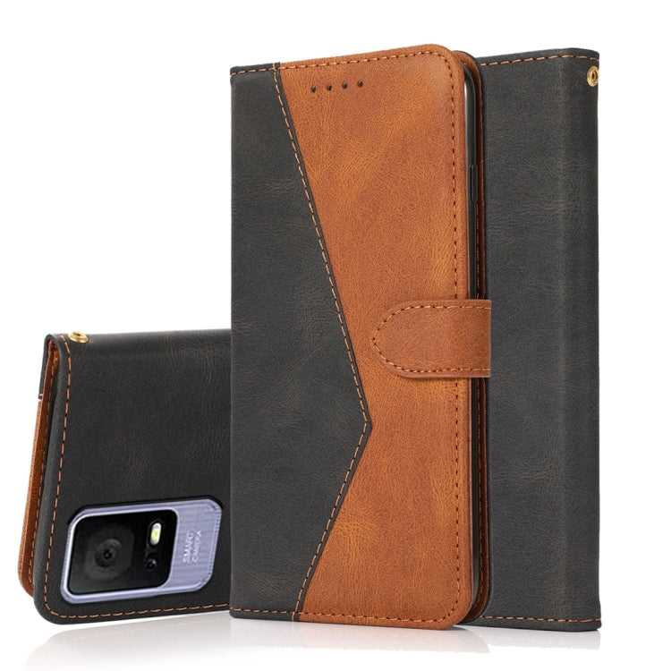 Dual-color Stitching Leather Phone Case, For TCL 403, For TCL 405 / 406 / 408, For Tecno Pop 7 Pro, For Tecno Spark Go 2023