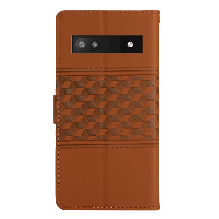 Diamond Embossed Skin Feel Leather Phone Case with Lanyard, For Google Pixel 7a, For Google Pixel 6, For Google Pixel 6 Pro, For Google Pixel 6a