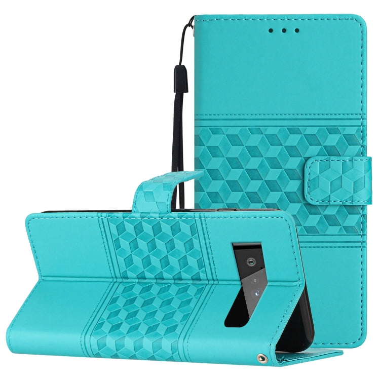 Diamond Embossed Skin Feel Leather Phone Case with Lanyard, For Google Pixel 7a, For Google Pixel 6, For Google Pixel 6 Pro, For Google Pixel 6a