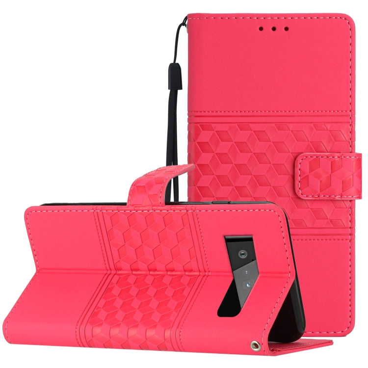 Diamond Embossed Skin Feel Leather Phone Case with Lanyard, For Google Pixel 7a, For Google Pixel 6, For Google Pixel 6 Pro, For Google Pixel 6a