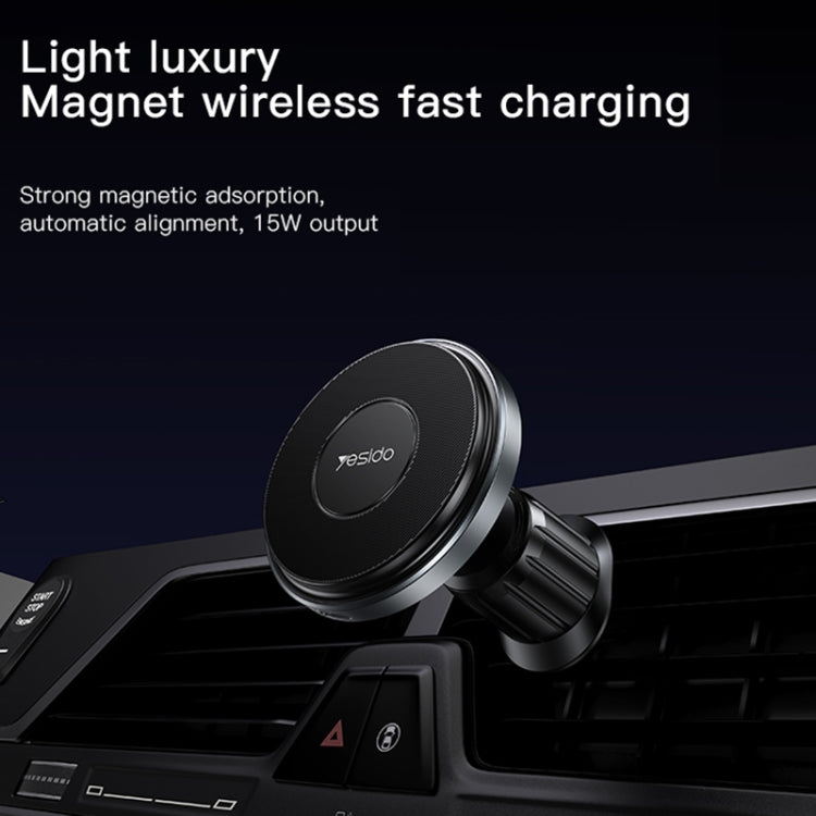 Yesido C190 15W Magsafe Magnetic Car Air Vent Wireless Charger, C190