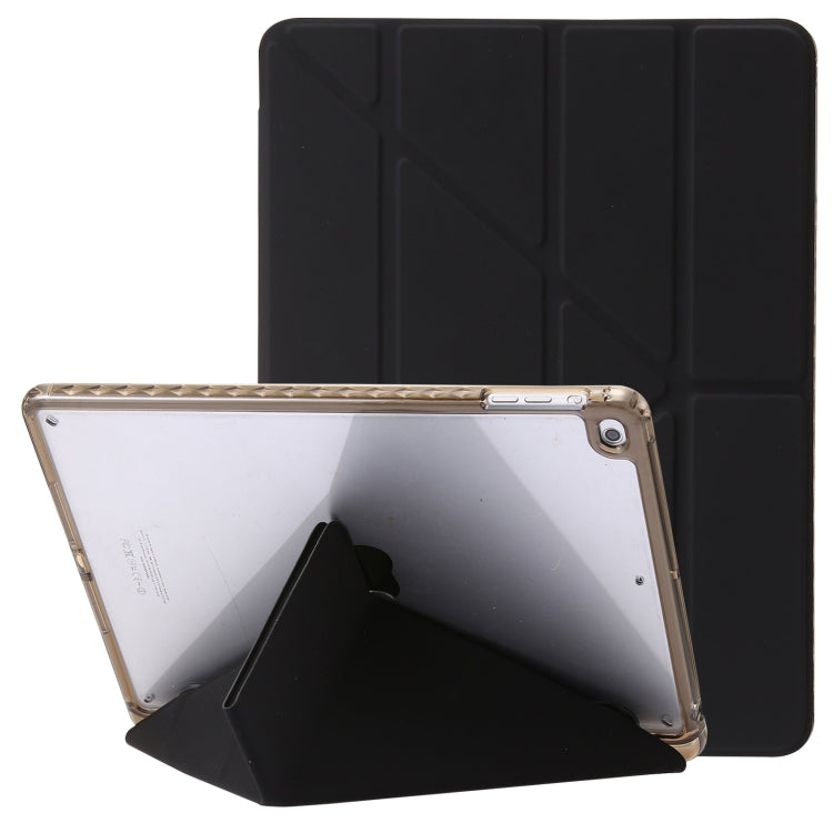 Clear Acrylic Deformation Leather Tablet Case, For iPad Air / Air 2 / 9.7 2018 / 2017