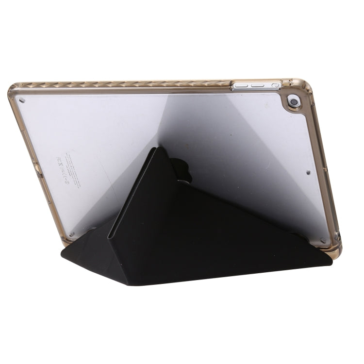 Clear Acrylic Deformation Leather Tablet Case, For iPad Air / Air 2 / 9.7 2018 / 2017