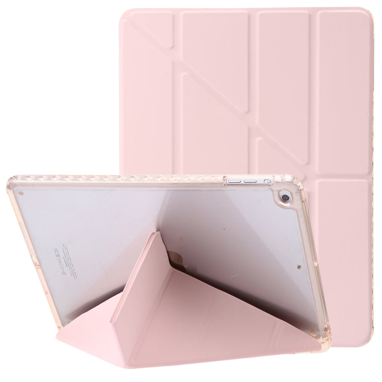 Clear Acrylic Deformation Leather Tablet Case, For iPad Air / Air 2 / 9.7 2018 / 2017