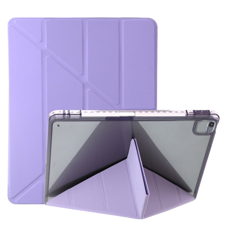 Clear Acrylic Deformation Leather Tablet Case, For iPad Pro 11 2022 / 2021 / 2020, For iPad Air / Air 2 / 9.7 2018 / 2017