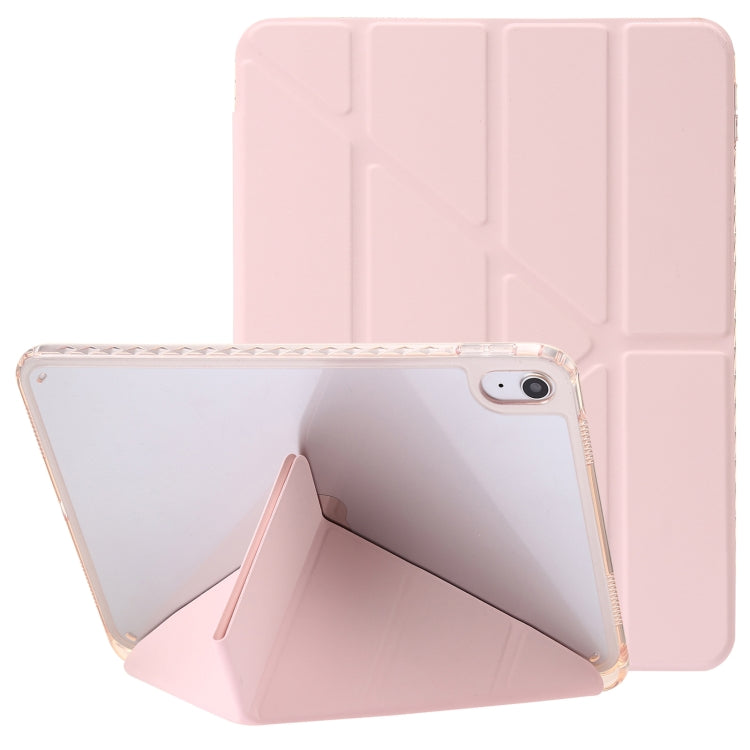 Clear Acrylic Deformation Leather Tablet Case, For iPad Pro 12.9 2022 / 2021 / 2020, For iPad Pro 11 2022 / 2021 / 2020, For iPad 10th Gen 10.9 2022