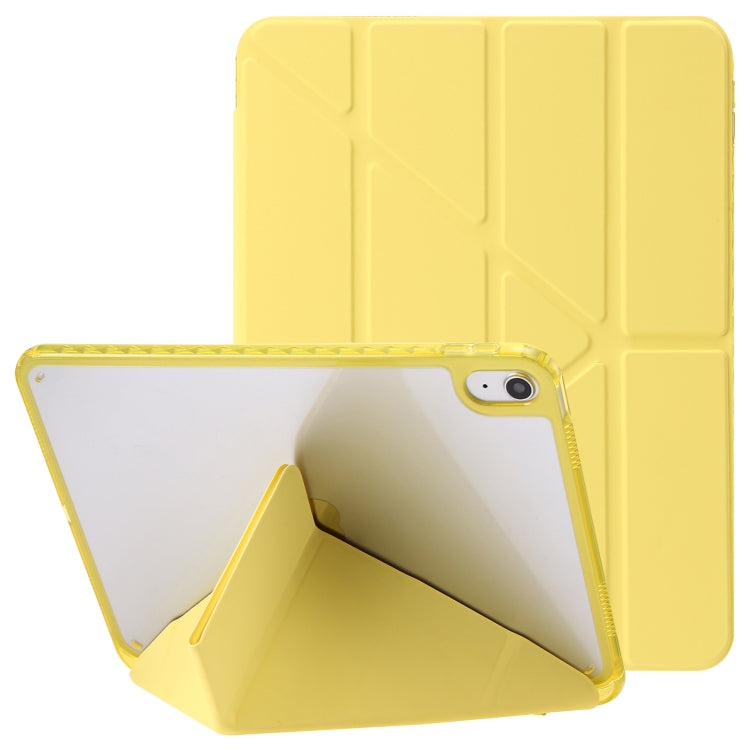 Clear Acrylic Deformation Leather Tablet Case, For iPad Pro 12.9 2022 / 2021 / 2020, For iPad Pro 11 2022 / 2021 / 2020, For iPad 10th Gen 10.9 2022