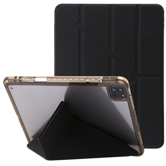 Clear Acrylic Deformation Leather Tablet Case, For iPad Pro 11 2022 / 2021 / 2020, For iPad Air / Air 2 / 9.7 2018 / 2017