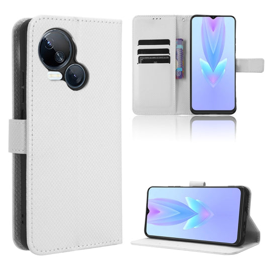 Diamond Texture Leather Phone Case, For Tecno Spark 10 5G, For Tecno Spark 10 Pro / K17, For Tecno Spark 10C, For vivo iQOO Z7x