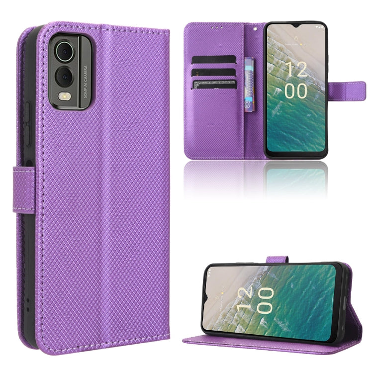 Diamond Texture Leather Phone Case, For Nokia C22, For Nokia C32 4G, For Nokia C12, For Nokia G22 4G, For Honor 70 Lite / X6 4G, For Samsung Galaxy F14 Global