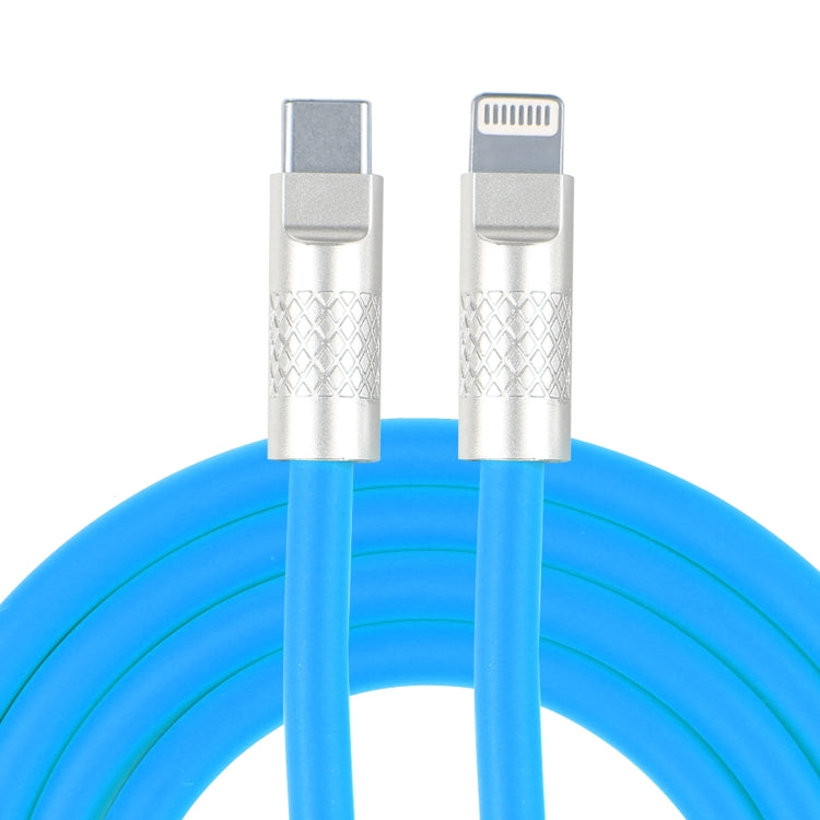 Mech Series 120W USB-C / Type-C to 8 Pin Metal Plug Silicone Fast Charging Data Cable, Length: 1.2m, 8 Pin, 1.2m Type-C to 8 Pin