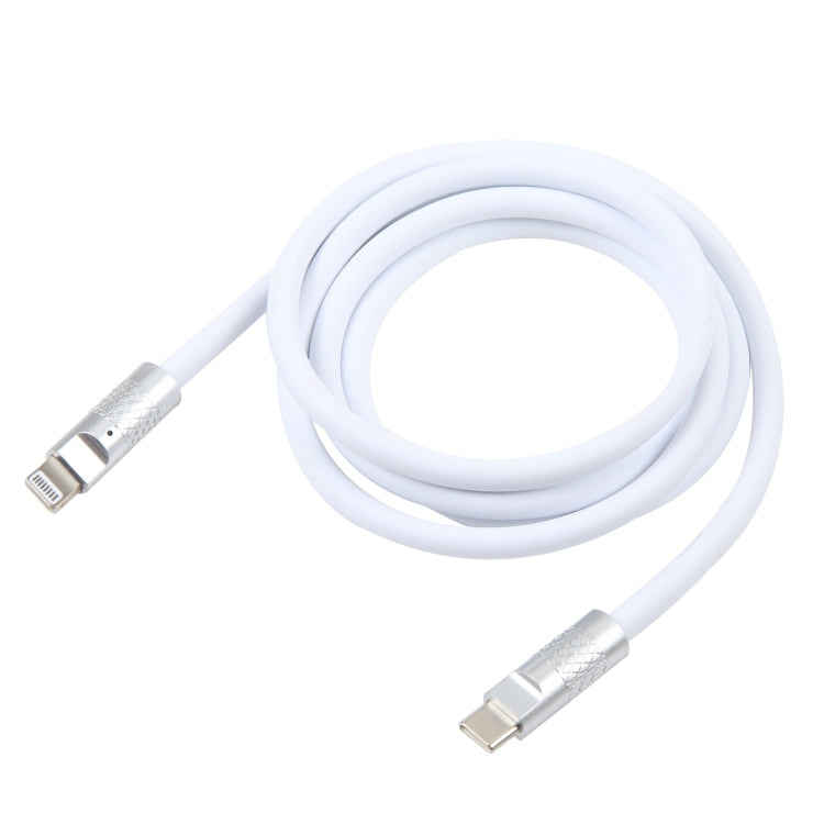 Mech Series 120W USB-C / Type-C to 8 Pin Metal Plug Silicone Fast Charging Data Cable, Length: 1.2m, 8 Pin, 1.2m Type-C to 8 Pin