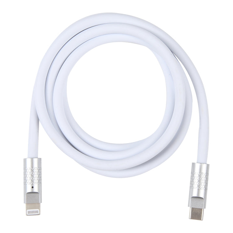 Mech Series 120W USB-C / Type-C to 8 Pin Metal Plug Silicone Fast Charging Data Cable, Length: 1.2m, 8 Pin, 1.2m Type-C to 8 Pin