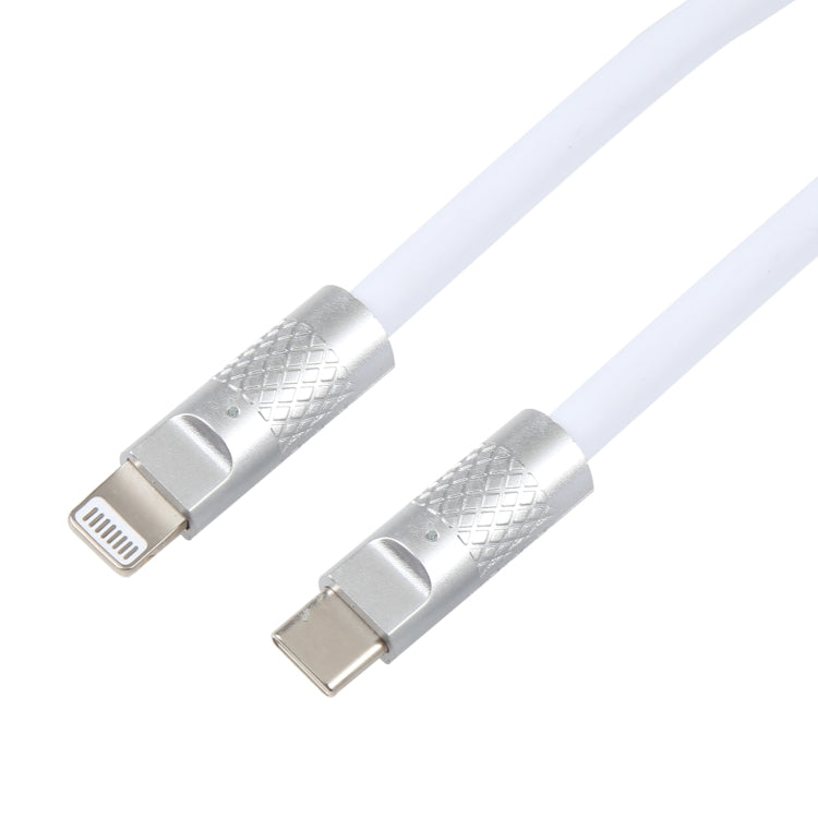 Mech Series 120W USB-C / Type-C to 8 Pin Metal Plug Silicone Fast Charging Data Cable, Length: 1.2m, 8 Pin, 1.2m Type-C to 8 Pin