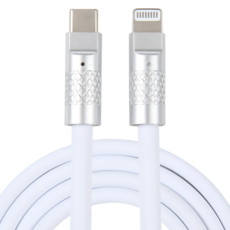 Mech Series 120W USB-C / Type-C to 8 Pin Metal Plug Silicone Fast Charging Data Cable, Length: 1.2m, 8 Pin, 1.2m Type-C to 8 Pin