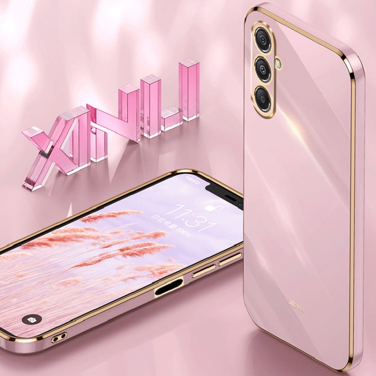 XINLI Straight Edge 6D Electroplate TPU Phone Case, For Samsung Galaxy M34 5G, For Samsung Galaxy A25 5G, For Samsung Galaxy S23 FE 5G, For Samsung Galaxy M54 5G