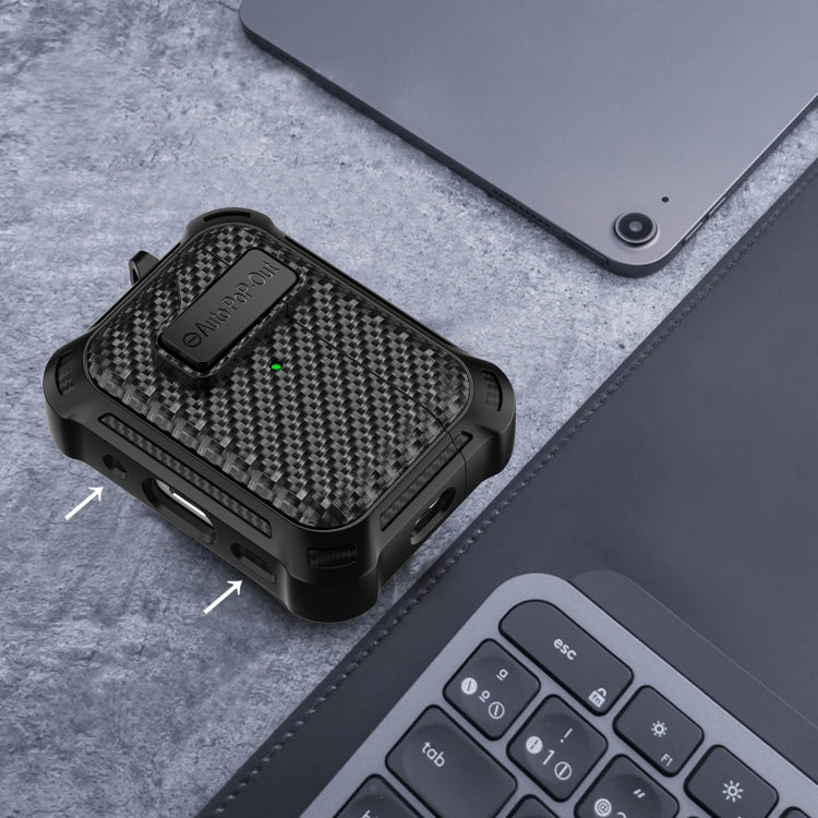 Alpha Carbon Fiber Wireless Bluetooth Earphone Protective Case, For AirPods Pro 2, For AirPods Pro, For AirPods 3, For AirPods 2 / 1