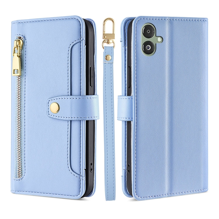 Sheep Texture Cross-body Zipper Wallet Leather Phone Case, For Samsung Galaxy M54 5G, For Samsung Galaxy F14 5G, For Samsung Galaxy A34 5G, For Samsung Galaxy A54 5G, For Samsung Galaxy S23+ 5G