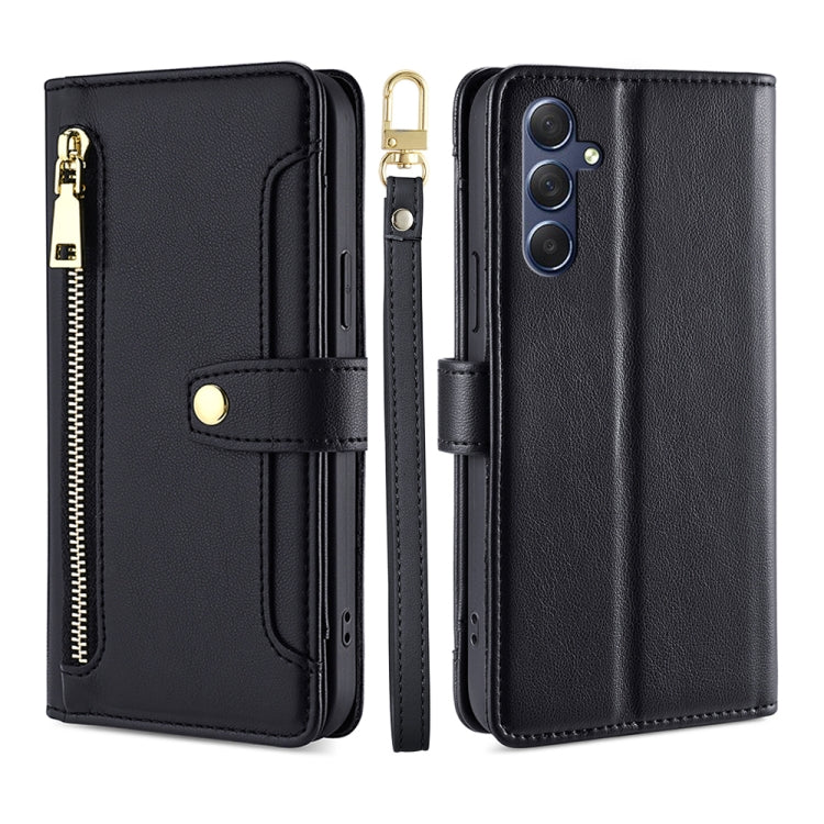 Sheep Texture Cross-body Zipper Wallet Leather Phone Case, For Samsung Galaxy M54 5G, For Samsung Galaxy F14 5G, For Samsung Galaxy A34 5G, For Samsung Galaxy A54 5G, For Samsung Galaxy S23+ 5G