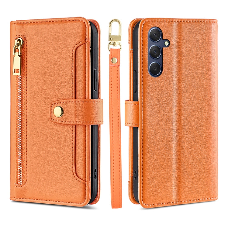 Sheep Texture Cross-body Zipper Wallet Leather Phone Case, For Samsung Galaxy M54 5G, For Samsung Galaxy F14 5G, For Samsung Galaxy A34 5G, For Samsung Galaxy A54 5G, For Samsung Galaxy S23+ 5G