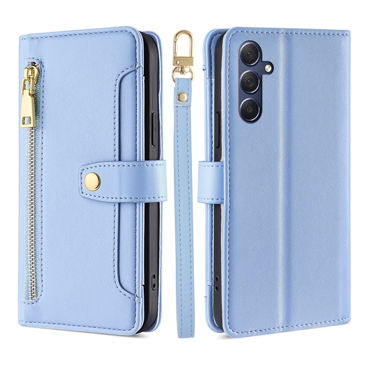 Sheep Texture Cross-body Zipper Wallet Leather Phone Case, For Samsung Galaxy M54 5G, For Samsung Galaxy F14 5G, For Samsung Galaxy A34 5G, For Samsung Galaxy A54 5G, For Samsung Galaxy S23+ 5G