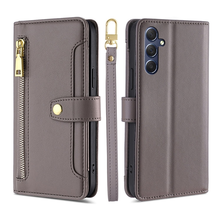 Sheep Texture Cross-body Zipper Wallet Leather Phone Case, For Samsung Galaxy M54 5G, For Samsung Galaxy F14 5G, For Samsung Galaxy A34 5G, For Samsung Galaxy A54 5G, For Samsung Galaxy S23+ 5G