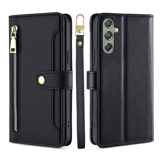 Sheep Texture Cross-body Zipper Wallet Leather Phone Case, For Samsung Galaxy M34 5G / F34 5G, For Samsung Galaxy S23 FE 5G, For Samsung Galaxy M54 5G, For Samsung Galaxy F14 5G