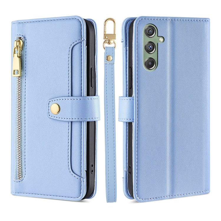 Sheep Texture Cross-body Zipper Wallet Leather Phone Case, For Samsung Galaxy S24 5G, For Samsung Galaxy A05 4G, For Samsung Galaxy A05s 4G, For Samsung Galaxy M34 5G / F34 5G, For Samsung Galaxy S23 FE 5G