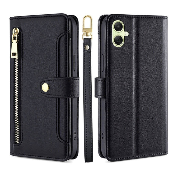 Sheep Texture Cross-body Zipper Wallet Leather Phone Case, For Samsung Galaxy S24 5G, For Samsung Galaxy A05 4G, For Samsung Galaxy A05s 4G, For Samsung Galaxy M34 5G / F34 5G, For Samsung Galaxy S23 FE 5G