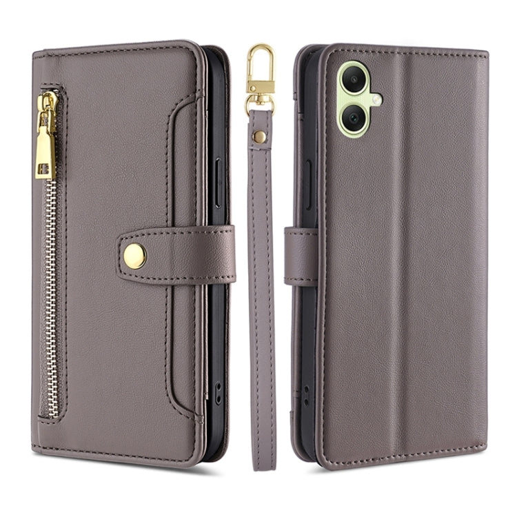 Sheep Texture Cross-body Zipper Wallet Leather Phone Case, For Samsung Galaxy S24 5G, For Samsung Galaxy A05 4G, For Samsung Galaxy A05s 4G, For Samsung Galaxy M34 5G / F34 5G, For Samsung Galaxy S23 FE 5G