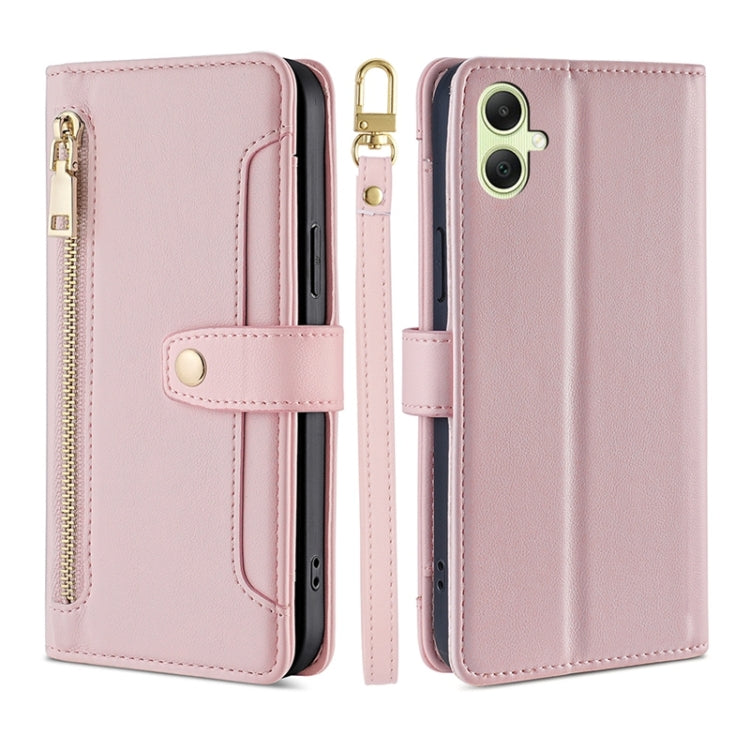 Sheep Texture Cross-body Zipper Wallet Leather Phone Case, For Samsung Galaxy S24 5G, For Samsung Galaxy A05 4G, For Samsung Galaxy A05s 4G, For Samsung Galaxy M34 5G / F34 5G, For Samsung Galaxy S23 FE 5G