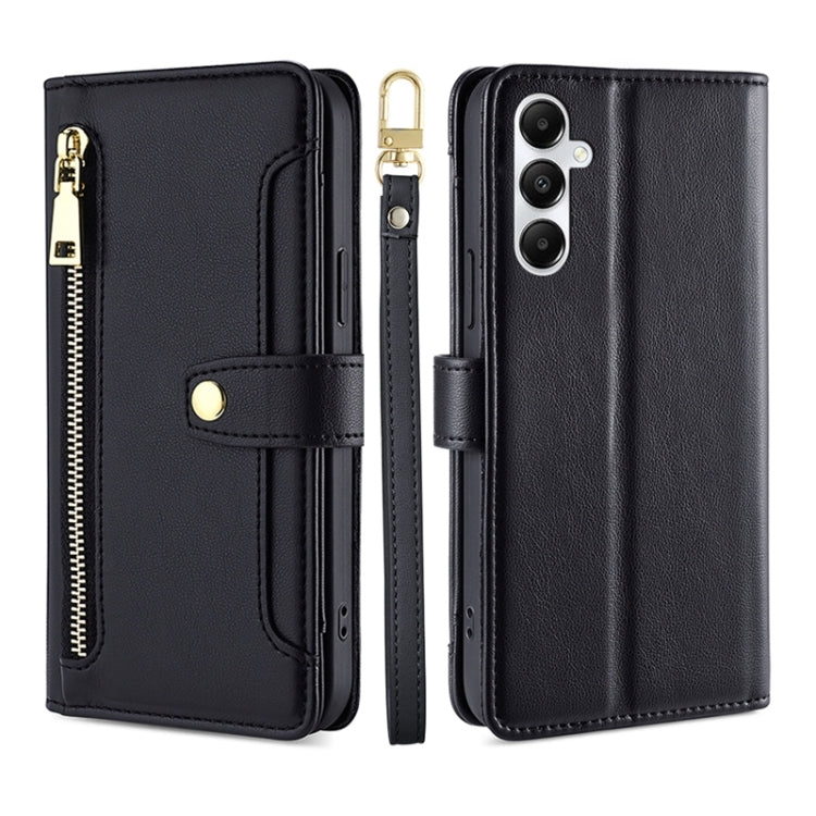 Sheep Texture Cross-body Zipper Wallet Leather Phone Case, For Samsung Galaxy S24 5G, For Samsung Galaxy A05 4G, For Samsung Galaxy A05s 4G, For Samsung Galaxy M34 5G / F34 5G, For Samsung Galaxy S23 FE 5G