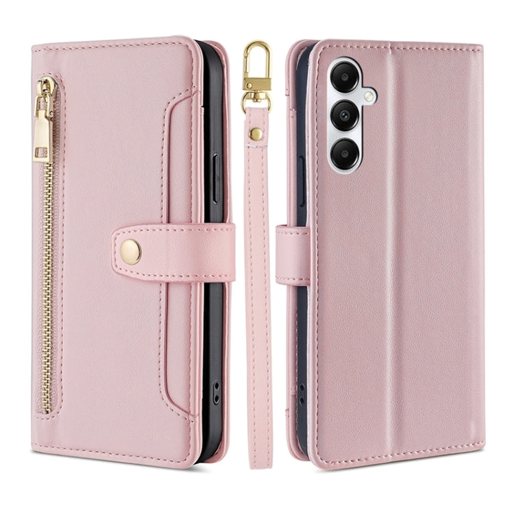 Sheep Texture Cross-body Zipper Wallet Leather Phone Case, For Samsung Galaxy S24 5G, For Samsung Galaxy A05 4G, For Samsung Galaxy A05s 4G, For Samsung Galaxy M34 5G / F34 5G, For Samsung Galaxy S23 FE 5G