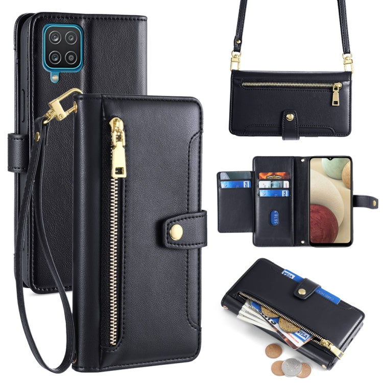 Sheep Texture Cross-body Zipper Wallet Leather Phone Case, For Samsung Galaxy A32 4G, For Samsung Galaxy S21+ 5G, For Samsung Galaxy S21 Ultra 5G, For Samsung Galaxy A12, For Samsung Galaxy A51 5G