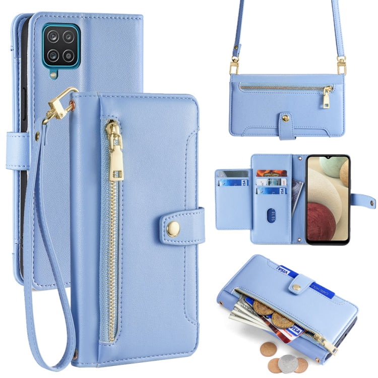 Sheep Texture Cross-body Zipper Wallet Leather Phone Case, For Samsung Galaxy A32 4G, For Samsung Galaxy S21+ 5G, For Samsung Galaxy S21 Ultra 5G, For Samsung Galaxy A12, For Samsung Galaxy A51 5G