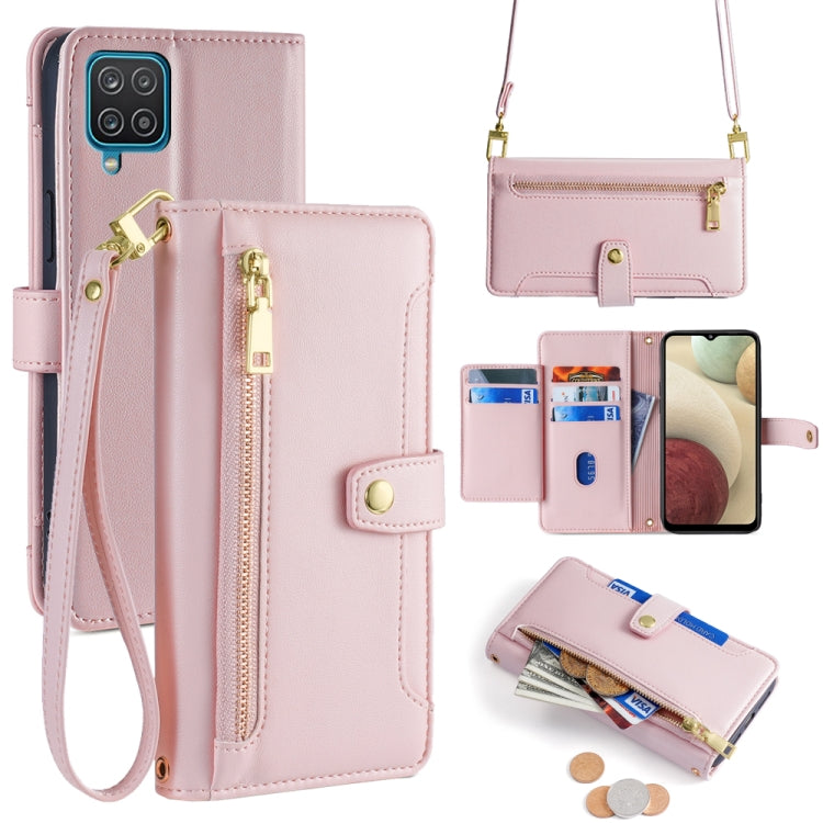 Sheep Texture Cross-body Zipper Wallet Leather Phone Case, For Samsung Galaxy A32 4G, For Samsung Galaxy S21+ 5G, For Samsung Galaxy S21 Ultra 5G, For Samsung Galaxy A12, For Samsung Galaxy A51 5G