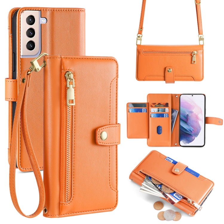 Sheep Texture Cross-body Zipper Wallet Leather Phone Case, For Samsung Galaxy A32 4G, For Samsung Galaxy S21+ 5G, For Samsung Galaxy S21 Ultra 5G, For Samsung Galaxy A12, For Samsung Galaxy A51 5G