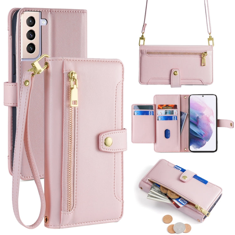 Sheep Texture Cross-body Zipper Wallet Leather Phone Case, For Samsung Galaxy A32 4G, For Samsung Galaxy S21+ 5G, For Samsung Galaxy S21 Ultra 5G, For Samsung Galaxy A12, For Samsung Galaxy A51 5G