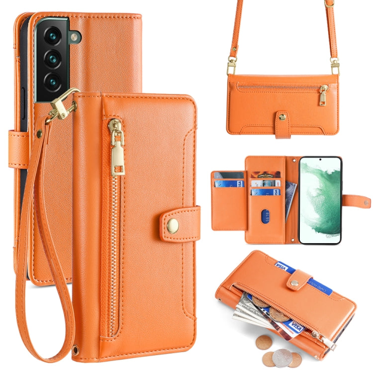 Sheep Texture Cross-body Zipper Wallet Leather Phone Case, For Samsung Galaxy M52 5G, For Samsung Galaxy S22+ 5G, For Samsung Galaxy S22 5G, For Samsung Galaxy A13 5G, For Samsung Galaxy A52 5G / 4G / A52s 5G