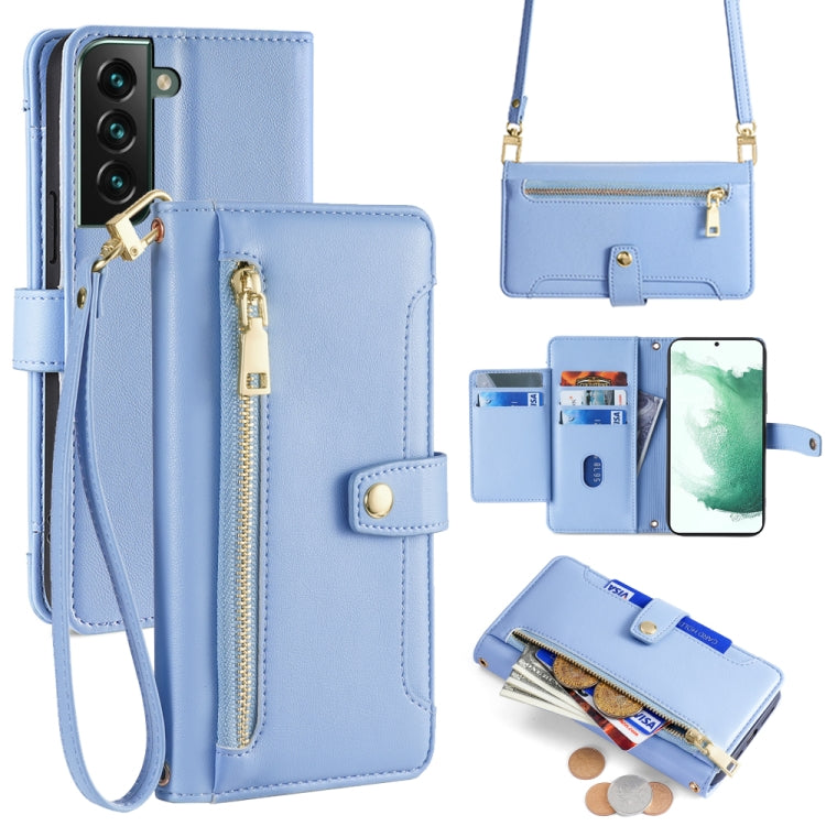 Sheep Texture Cross-body Zipper Wallet Leather Phone Case, For Samsung Galaxy M52 5G, For Samsung Galaxy S22+ 5G, For Samsung Galaxy S22 5G, For Samsung Galaxy A13 5G, For Samsung Galaxy A52 5G / 4G / A52s 5G