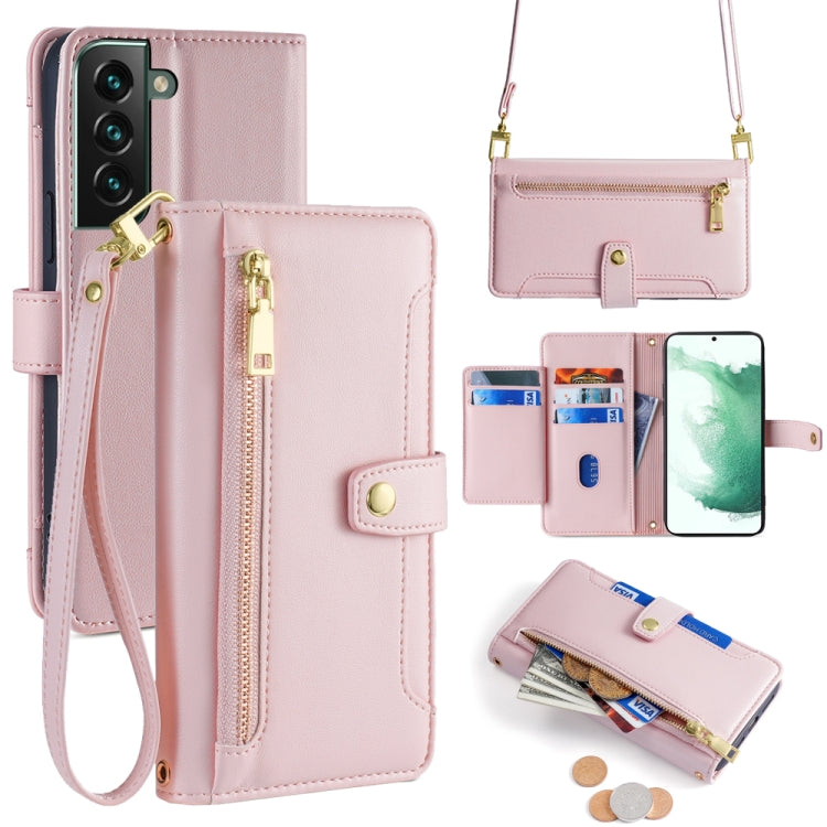 Sheep Texture Cross-body Zipper Wallet Leather Phone Case, For Samsung Galaxy M52 5G, For Samsung Galaxy S22+ 5G, For Samsung Galaxy S22 5G, For Samsung Galaxy A13 5G, For Samsung Galaxy A52 5G / 4G / A52s 5G