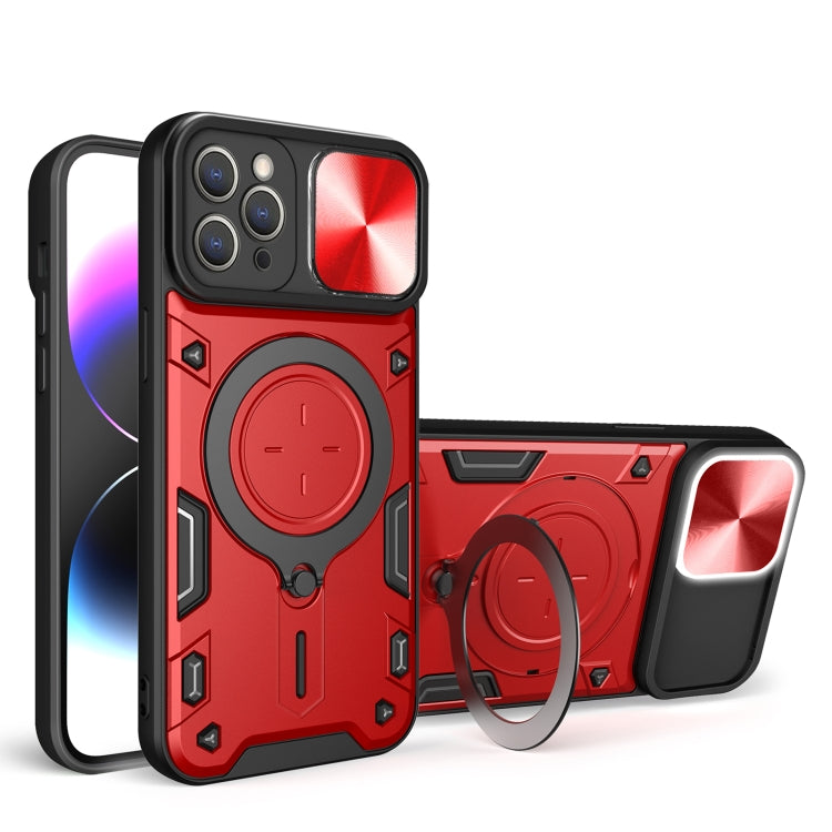 CD Texture Sliding Camshield Magnetic Holder Phone Case, For iPhone 11 Pro