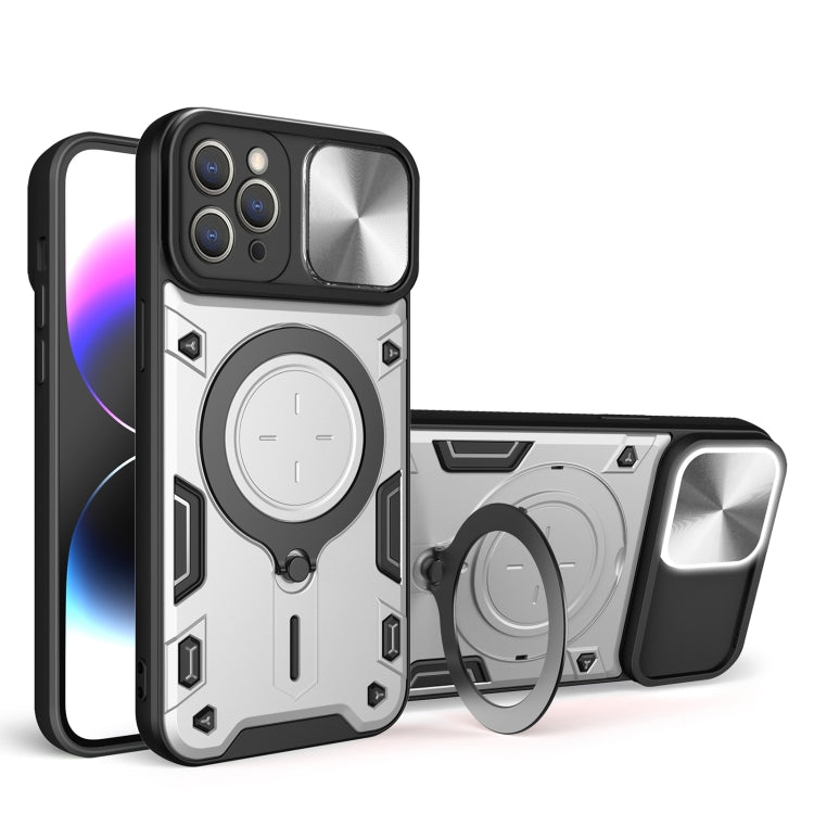 CD Texture Sliding Camshield Magnetic Holder Phone Case, For iPhone 11 Pro