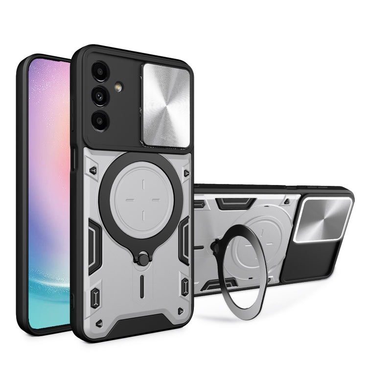 CD Texture Sliding Camshield Magnetic Holder Phone Case, For Samsung Galaxy S24 FE 5G, For Samsung Galaxy S24+ 5G, For Samsung Galaxy S24 5G, For Samsung Galaxy A24 4G, For Samsung Galaxy A23 5G