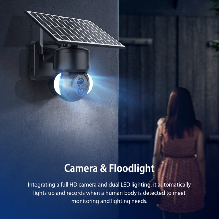 SHIWOJIA IP66 Waterproof 4G 3MP Solar Dome IP Camera, Two-way Audio & PIR Motion Detection & Night Vision, EU, AU, US