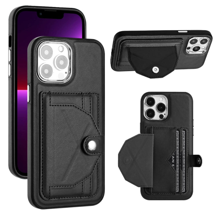 Shockproof Leather Phone Case with Card Holder, For iPhone 15 Plus, For iPhone 14 Pro, For iPhone 14 Pro Max, For iPhone 15