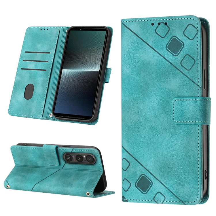 Skin-feel Embossed Leather Phone Case, For Sony Xperia 10 VI, For Sony Xperia 1 VI, For Sony Xperia 5 VI, For Sony Xperia 5 V, For Sony Xperia 1 V