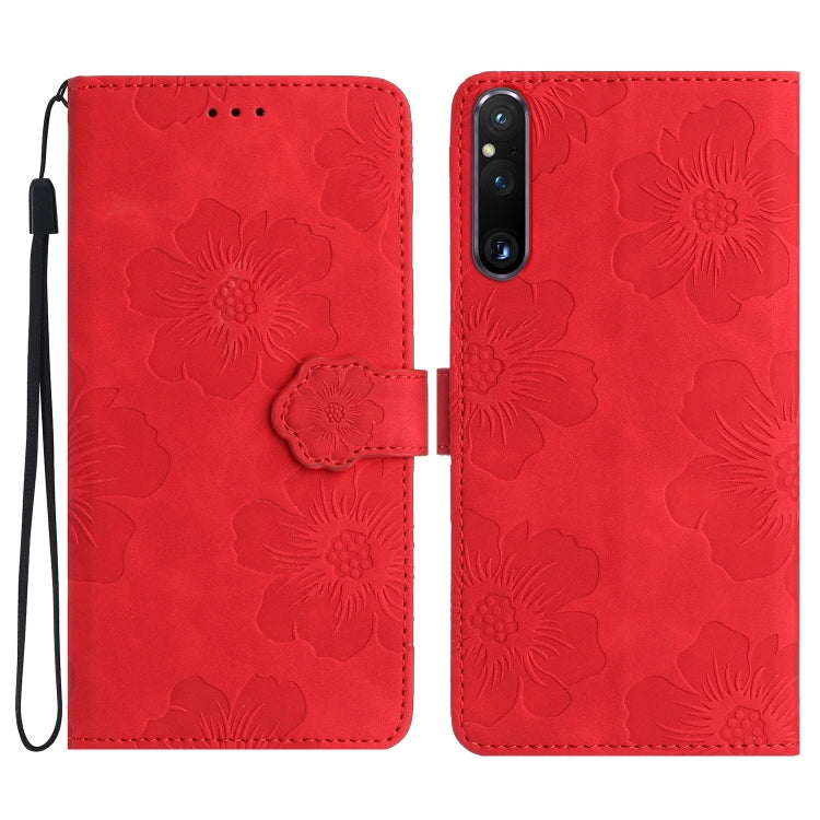 Flower Embossing Pattern Leather Phone Case, For Sony Xperia 10 VI, For Sony Xperia 1 VI, For Sony Xperia 1 V, For Sony Xperia 10 V, For Sony Xperia 10 IV, For Sony Xperia L4