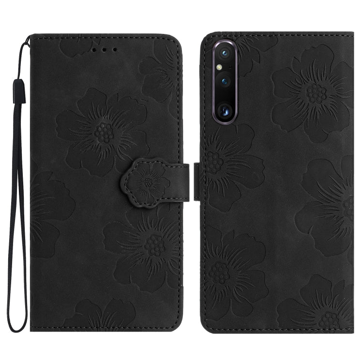 Flower Embossing Pattern Leather Phone Case, For Sony Xperia 10 VI, For Sony Xperia 1 VI, For Sony Xperia 1 V, For Sony Xperia 10 V, For Sony Xperia 10 IV, For Sony Xperia L4