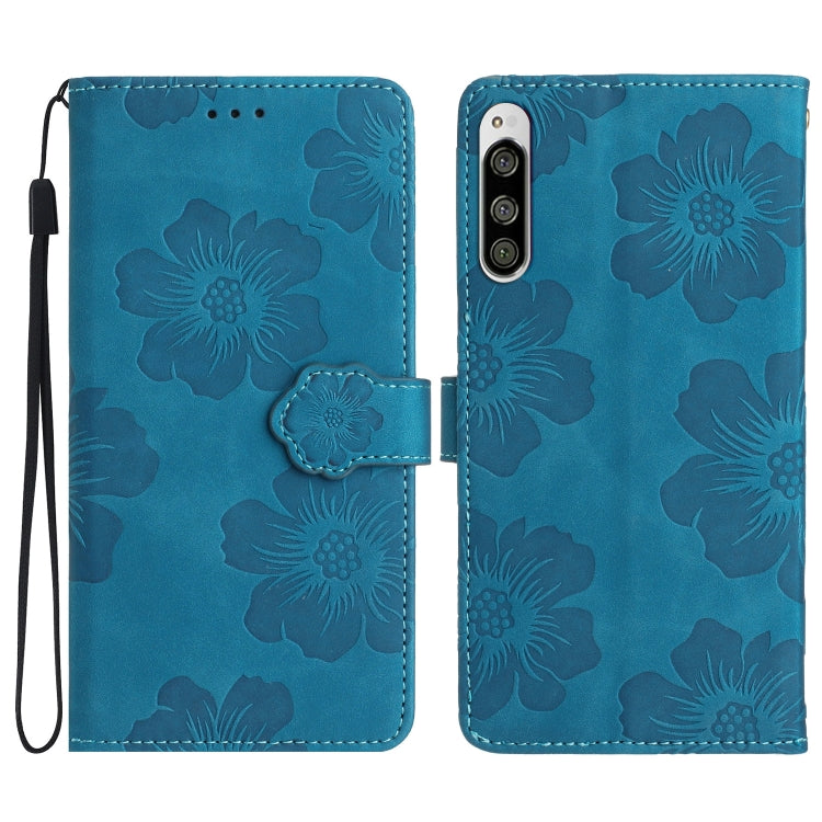 Flower Embossing Pattern Leather Phone Case, For Sony Xperia 5, For Sony Xperia L3